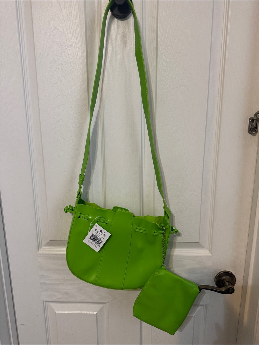 Unbranded Lime Green Shoulder Bag with Coin Pouch